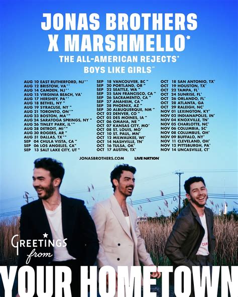 Greetings From Your Hometown Tour 2026: Jonas Brothers