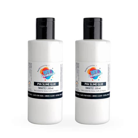 DIYScience Premium Pva Slime Glue - White (200Ml+200Ml) Super White ...
