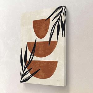 saf Geometric Boho Framed Canvas Wall Art – Minimal Abstract Bowl ...