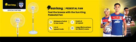Buy SUN KING Electric Pedestal Fan Ultra Quite Cooling with Longlife ...