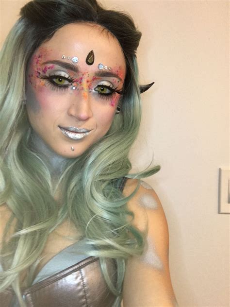 Alien costume and makeup for halloween Festival Looks, Alien, Halloween ...