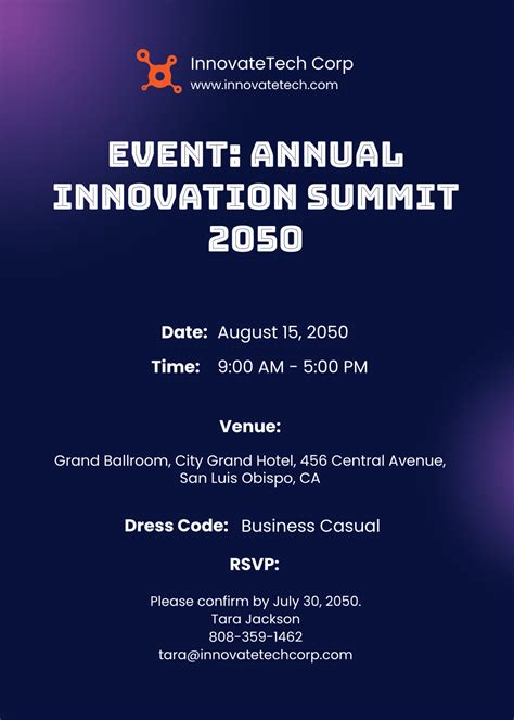 Event Invitation Sample 的图像结果