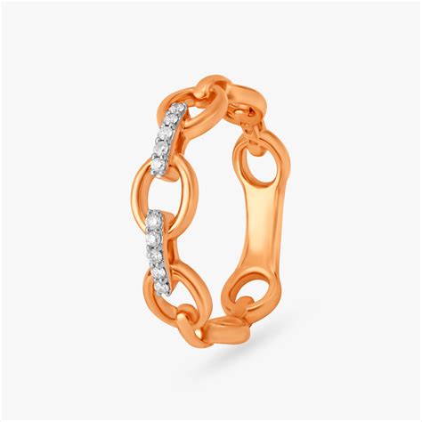 Link Style Diamond Ring