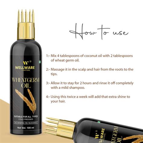 WELLWARE 100 % Pure Wheatgerm Hair Fall Control Oil With Applicator Ha ...