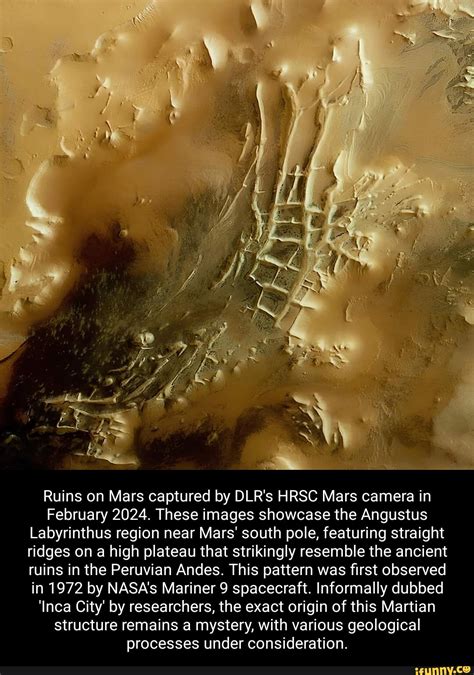 Ruins on Mars captured by DLR's HRSC Mars camera in February 2024. These images showcase the ...
