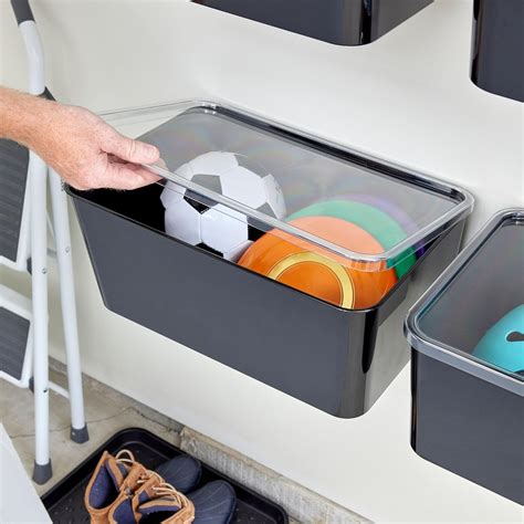 Amazon.com: iDesign Storage Bin with Lid & Wall Mount Bracket, The ...