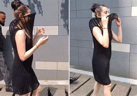 Urfi Javed wears an outfit covering her face after her engagement ...