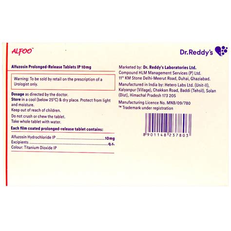 Alfoo 10 mg Tablet | Uses, Side Effects, Price | Apollo Pharmacy