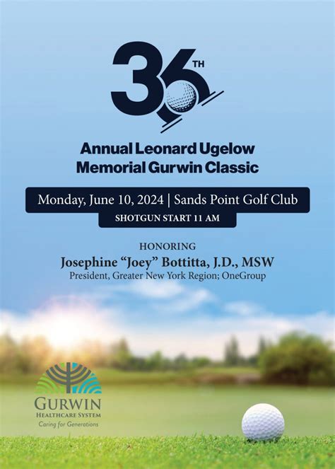 36th Annual Leonard Ugelow Memorial Gurwin Classic - Cona Elder Law