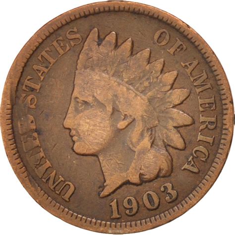 One Cent 1903 Indian Head, Coin from United States - Online Coin Club