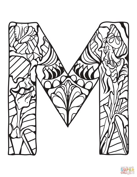 Printable Letter M Coloring Pages