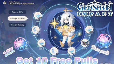 how to collect 10 free wishes from stellar reunion | Genshin Impact ...