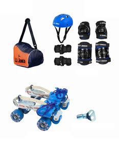JJ Jonex Attack Adjustable Skates Combo for Age Group 6-10 Year with ...
