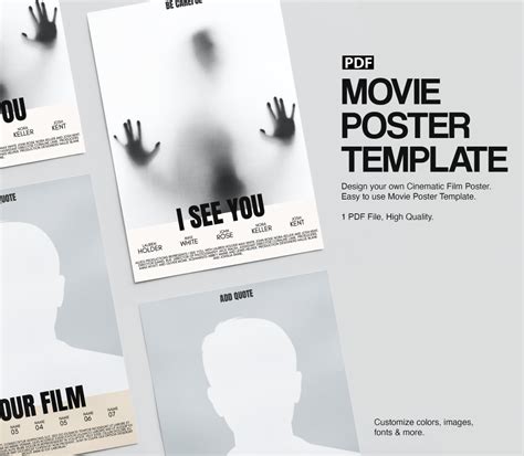 Movie Poster Template | Poster Template | Film Poster Template | PDF ...
