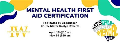 IW Mental Health First Aid Training - APRIL SESSION, 981 Rollins Ave ...