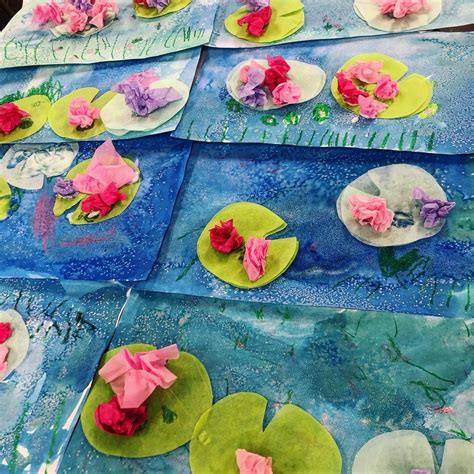 Jamie Casey on Instagram: "Preschool- Monet inspired art 💚💕💙" in 2025 ...