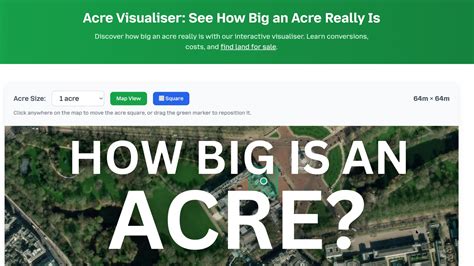 Acre Visualiser: How Big Is an Acre of Land (How Much Does It Cost?)