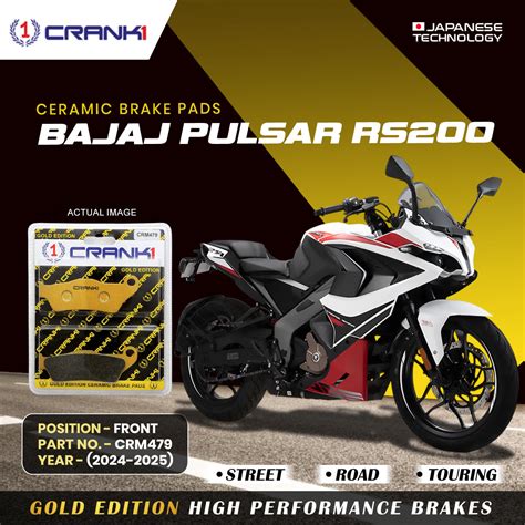 Ceramic Brake Pads For Bajaj Pulsar RS200 (2024-2025) - Front - CRM479