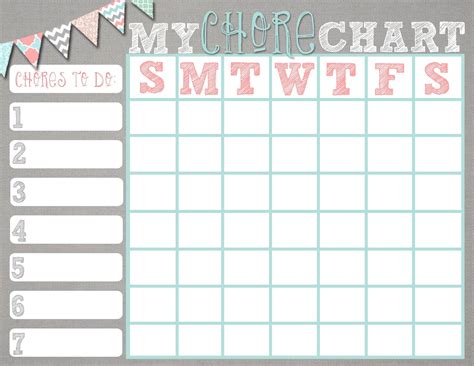 kids chore chart | BTW they are 8.5x11 size! thanks for stopping by! Cleaning Chart Printable ...