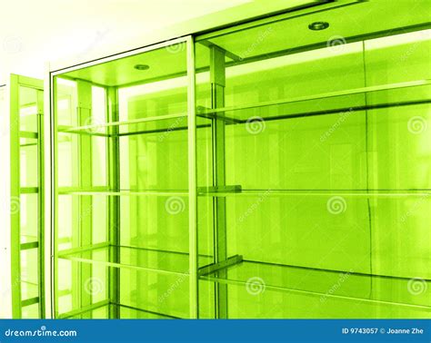 Empty Glass Display Shelves Stock Image - Image of glass, empty: 9743057