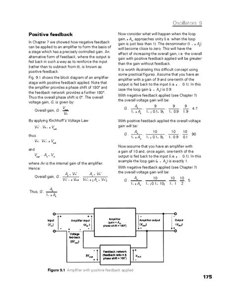 Positive Feedback and Oscillators: Understanding Amplifier Behavior in ...