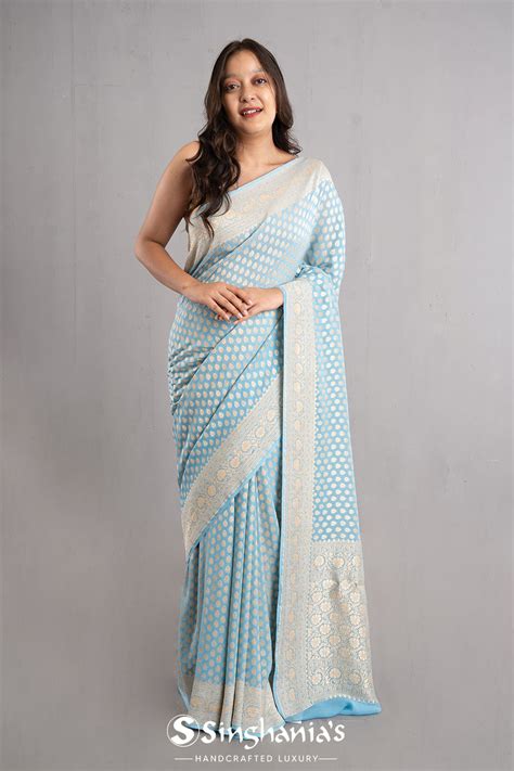 Buy Pure Georgette Silk Sarees Online | Singhania's