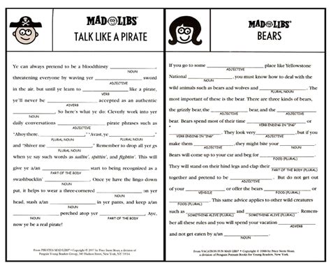 printable mad libs sheets for adults - Google Search | Mad libs for ...