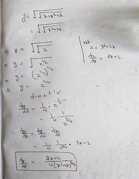Differentiate w.r.t.x[tex]y = \sqrt{ \sqrt{x + x {}^{2} + } x} [/tex ...