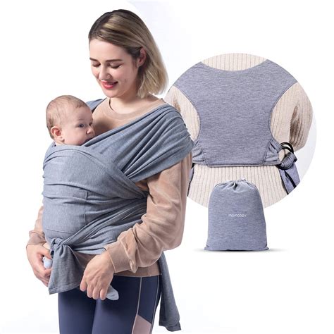 Amazon.com : Momcozy Baby Wrap Carrier, Easy to Wear Infant Carrier ...