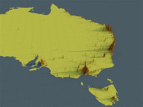 Population Density Map Voxel Renders