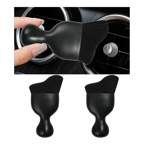 Dickno 2PCS Car Interior Dust Brush, Soft Scratch Free Auto Detailing Brushes, Universal Vehicle ...