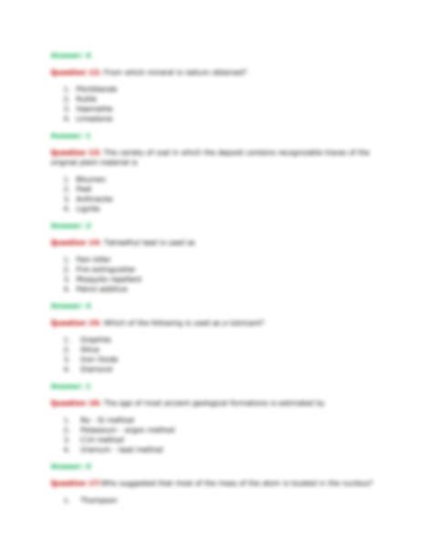 SOLUTION: General science quiz questions with answers - Studypool