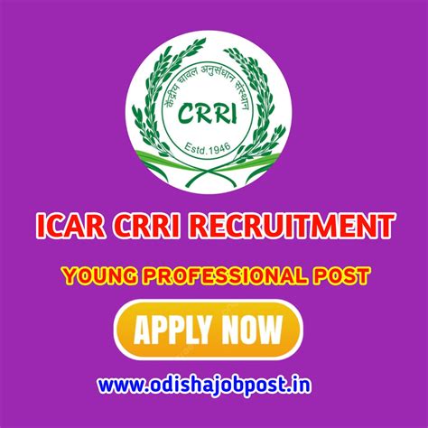 ICAR CRRI Young Professional Job Notification 2026 - Apply Online Now ...