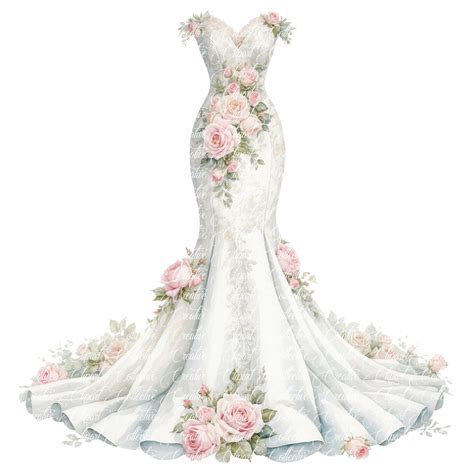 12 Wedding Dress Clipart, Wedding Clipart, Wedding Invitation ...