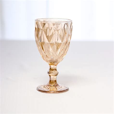 Amber Wine Glass - Something Borrowed Decor Hire