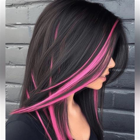 Women's 20-inch Hot Pink Hair Extensions - 10pcs | Long hair styles ...