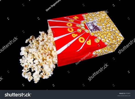 Bag Popcorn On Black Background Stock Photo 873895 | Shutterstock