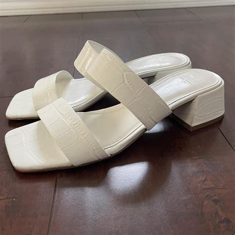 Marc Fisher Women's White Sandals | Depop