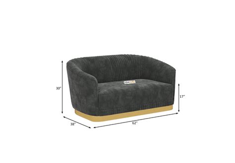 Buy Roy 2+1+1 Seater Fabric Sofa (Velvet, Stone Grey) Online in India ...