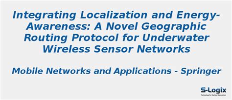 A Novel Geographic Routing Protocol for UnderwaterWireless Sensor ...