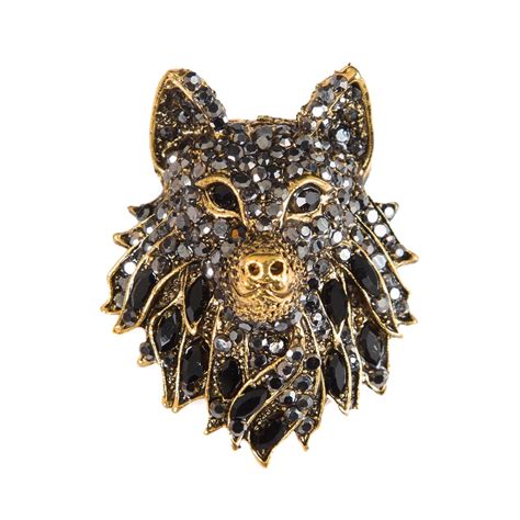 Buy To The Nines Black Wolf Lapel Pin at Amazon.in