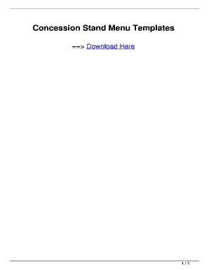 Concession Stand Menu Template - Fill Online, Printable, Fillable ...