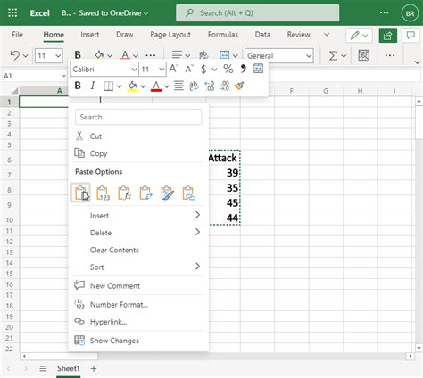 Image result for Copy/Paste Excel Move Right