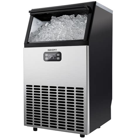 EUHOMY Commercial Ice Maker Machine, 100lbs/24H Stainless Steel Under ...