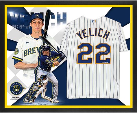 Fanatics Authentic Christian Yelich Autographed Brewers Jersey Collage ...