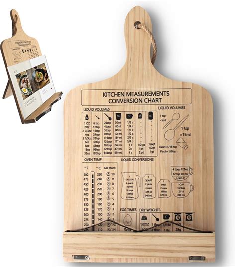 Amazon.com: Cookbook Stand for Kitchen Counter, Wooden Cookbook Holder ...