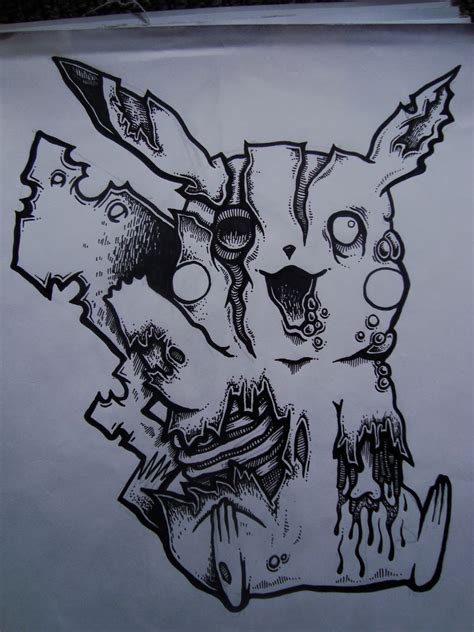 Zombie Pikachu Drawing