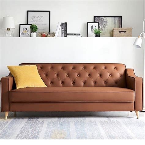 Mid Century Modern Leather Sofa Bed | Cabinets Matttroy
