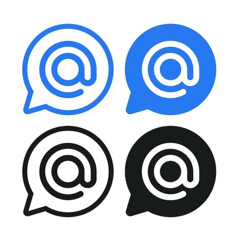 Mail at symbol messages set | Free Vector