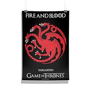 Epic Stuff - House of The Dragon - Fire and Blood Design A3 Wall Poster ...